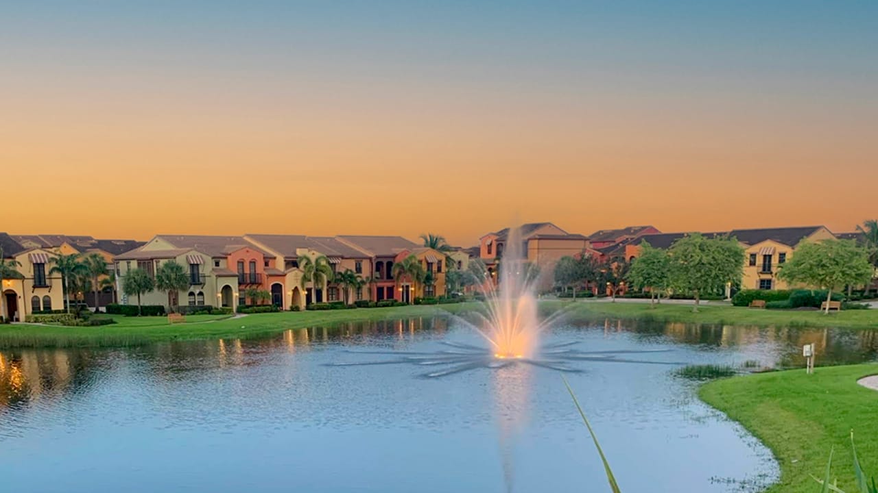 Fountain view of Paseo 