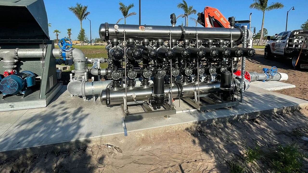 Pump station installation at Wellen Park