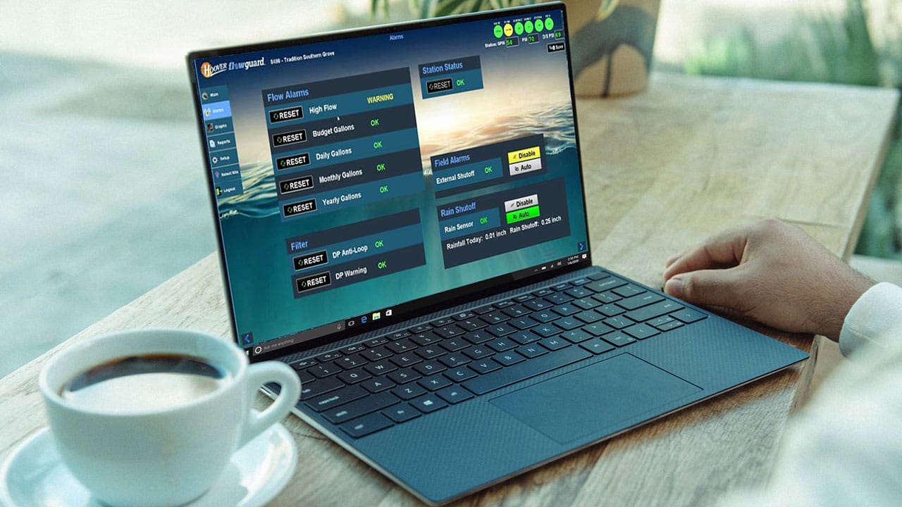 Flowguard app being used on a laptop