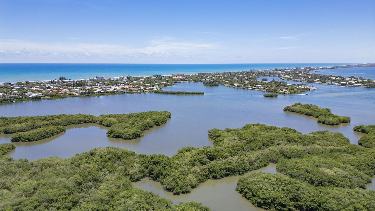 Thousand Islands Conservation Area in the Indian River Lagoon in Cocoa Beach