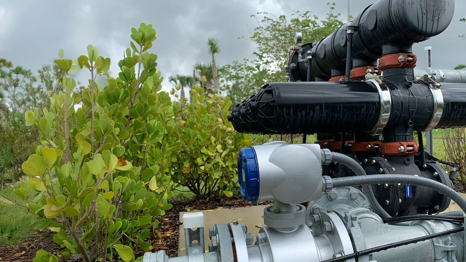 Close up of the filters on a Hoover pump station