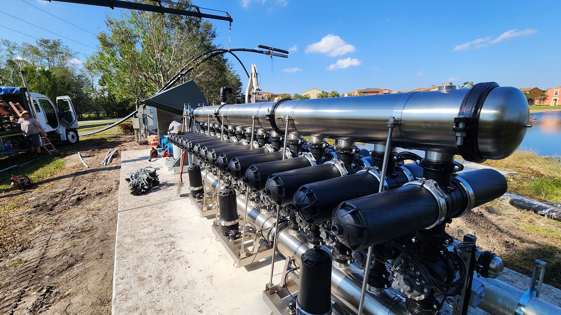 Filter view of a pump station at Paseo