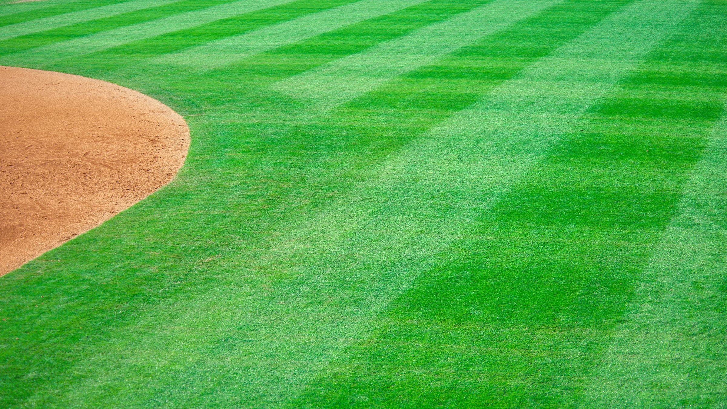 Green grass on a baseball pitch