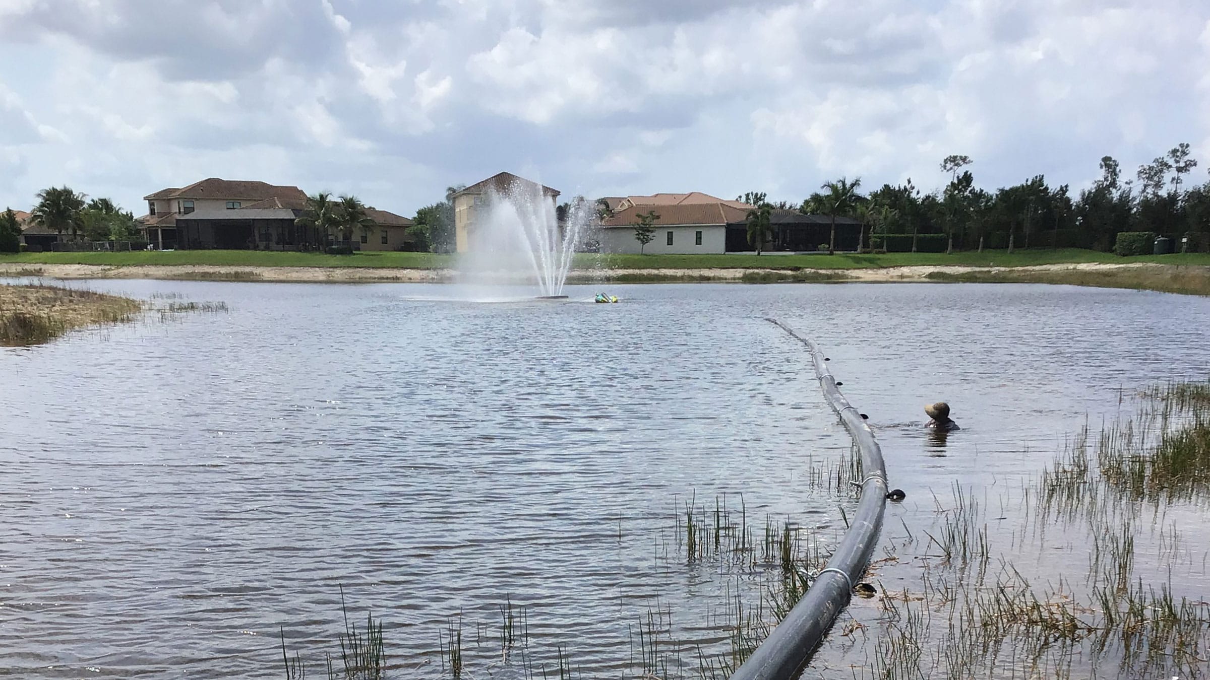 Pipeline going to a water fountain