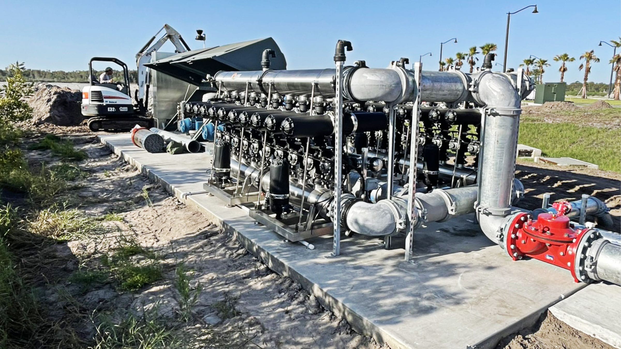 Hoover team working on installing a pump station at Wellen Park