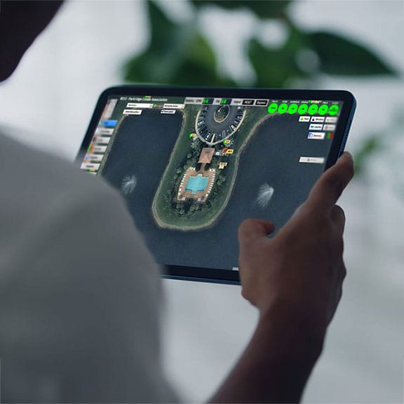 Person using Flowguard on an tablet device
