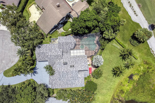 overhead view of PGA community