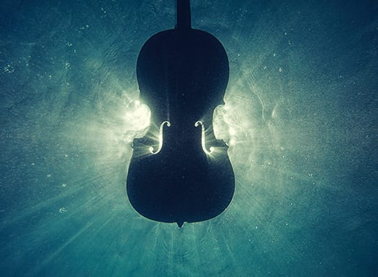 Musical instrument floating on water