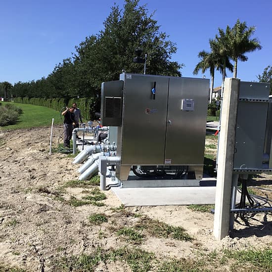 Irrigation Pump Station being installed at Riverstone