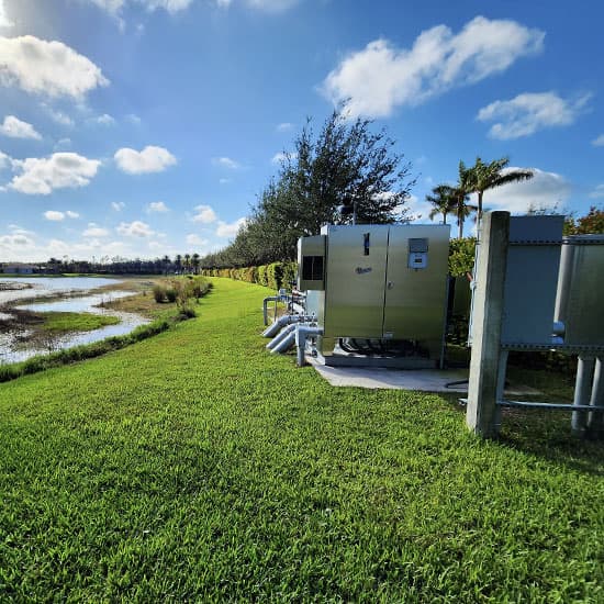 A Hoover Pump Station installed on location at Riverstone