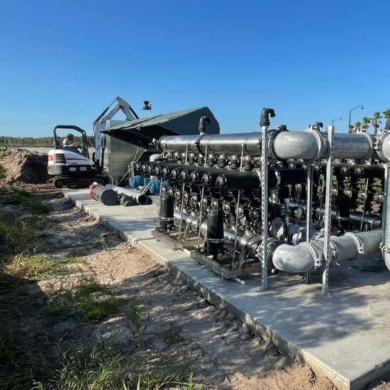 View of filter pods on a Hoover Irrigation Pump Station